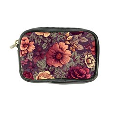 Flowers Pattern Texture Design Nature Art Colorful Surface Vintage Coin Purse