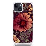 Flowers Pattern Texture Design Nature Art Colorful Surface Vintage iPhone 14 TPU UV Print Case Front