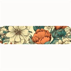 Flowers Pattern Texture Art Colorful Nature Painting Surface Vintage Large Bar Mat