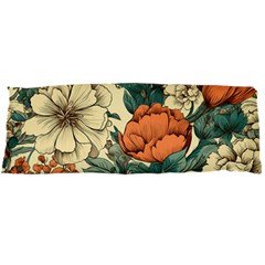 Flowers Pattern Texture Art Colorful Nature Painting Surface Vintage Body Pillow Case Dakimakura (two Sides)