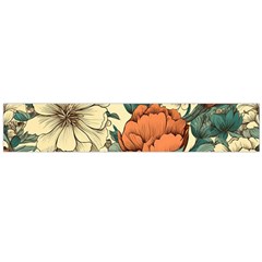 Flowers Pattern Texture Art Colorful Nature Painting Surface Vintage Large Premium Plush Fleece Scarf 