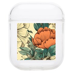 Flowers Pattern Texture Art Colorful Nature Painting Surface Vintage Soft Tpu Airpods 1/2 Case