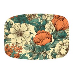 Flowers Pattern Texture Art Colorful Nature Painting Surface Vintage Mini Square Pill Box by Maspions