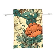 Flowers Pattern Texture Art Colorful Nature Painting Surface Vintage Lightweight Drawstring Pouch (s)