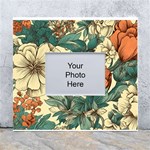 Flowers Pattern Texture Art Colorful Nature Painting Surface Vintage White Wall Photo Frame 5  x 7  Front