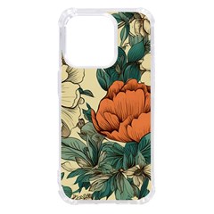 Flowers Pattern Texture Art Colorful Nature Painting Surface Vintage Iphone 14 Pro Tpu Uv Print Case by Maspions