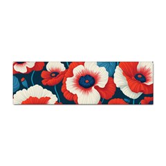 Red Poppies Flowers Art Nature Pattern Sticker Bumper (10 Pack)