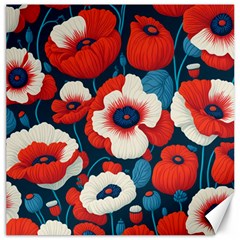 Red Poppies Flowers Art Nature Pattern Canvas 20  X 20 