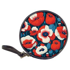 Red Poppies Flowers Art Nature Pattern Classic 20-cd Wallets