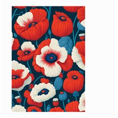 Red Poppies Flowers Art Nature Pattern Small Garden Flag (two Sides) by Maspions