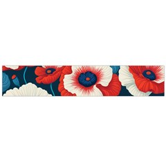 Red Poppies Flowers Art Nature Pattern Large Premium Plush Fleece Scarf 