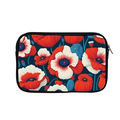 Red Poppies Flowers Art Nature Pattern Apple Macbook Pro 13  Zipper Case by Maspions