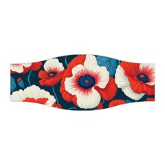 Red Poppies Flowers Art Nature Pattern Stretchable Headband