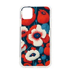 Red Poppies Flowers Art Nature Pattern Iphone 11 Tpu Uv Print Case