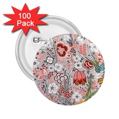 Vintage Floral Flower Art Nature Blooming Blossom Botanical Botany Pattern 2 25  Buttons (100 Pack)  by Maspions