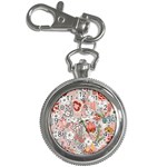 Vintage Floral Flower Art Nature Blooming Blossom Botanical Botany Pattern Key Chain Watches Front