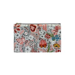 Vintage Floral Flower Art Nature Blooming Blossom Botanical Botany Pattern Cosmetic Bag (small) by Maspions