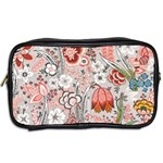 Vintage Floral Flower Art Nature Blooming Blossom Botanical Botany Pattern Toiletries Bag (Two Sides) Back