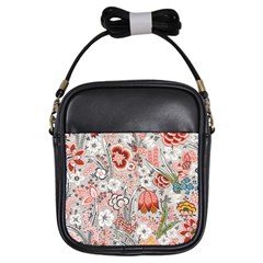 Vintage Floral Flower Art Nature Blooming Blossom Botanical Botany Pattern Girls Sling Bag