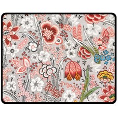 Vintage Floral Flower Art Nature Blooming Blossom Botanical Botany Pattern Fleece Blanket (medium)