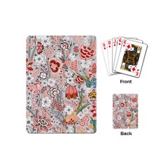 Vintage Floral Flower Art Nature Blooming Blossom Botanical Botany Pattern Playing Cards Single Design (mini)