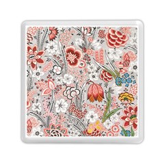 Vintage Floral Flower Art Nature Blooming Blossom Botanical Botany Pattern Memory Card Reader (square)