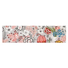 Vintage Floral Flower Art Nature Blooming Blossom Botanical Botany Pattern Oblong Satin Scarf (16  X 60 )