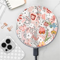 Vintage Floral Flower Art Nature Blooming Blossom Botanical Botany Pattern Wireless Fast Charger(white)