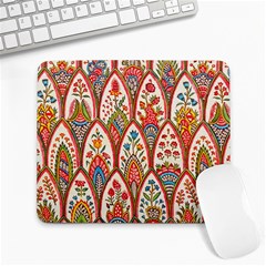 Vintage Pattern Fabric Floral Flowers European Nature Large Mousepad