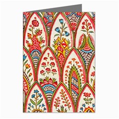 Vintage Pattern Fabric Floral Flowers European Nature Greeting Cards (pkg Of 8)