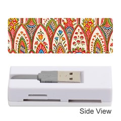 Vintage Pattern Fabric Floral Flowers European Nature Memory Card Reader (stick)