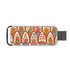 Vintage Pattern Fabric Floral Flowers European Nature Portable Usb Flash (two Sides)