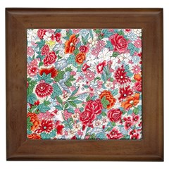 Flower Bloom Blossom Botanical Color Colorful Colour Element Digital Floral Floral Pattern Framed Tile