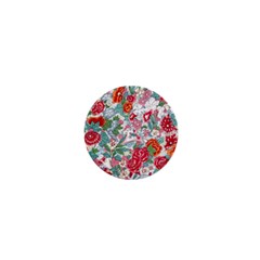 Flower Bloom Blossom Botanical Color Colorful Colour Element Digital Floral Floral Pattern 1  Mini Buttons