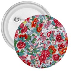 Flower Bloom Blossom Botanical Color Colorful Colour Element Digital Floral Floral Pattern 3  Buttons