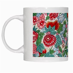 Flower Bloom Blossom Botanical Color Colorful Colour Element Digital Floral Floral Pattern White Mug