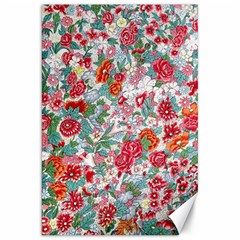 Flower Bloom Blossom Botanical Color Colorful Colour Element Digital Floral Floral Pattern Canvas 20  X 30 