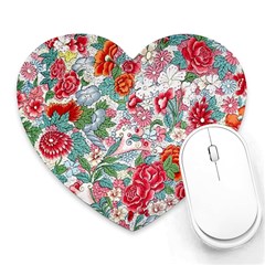 Flower Bloom Blossom Botanical Color Colorful Colour Element Digital Floral Floral Pattern Heart Mousepad