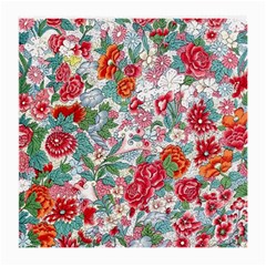 Flower Bloom Blossom Botanical Color Colorful Colour Element Digital Floral Floral Pattern Medium Glasses Cloth (2 Sides) by Maspions