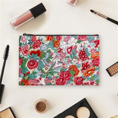 Flower Bloom Blossom Botanical Color Colorful Colour Element Digital Floral Floral Pattern Cosmetic Bag (medium)