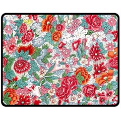 Flower Bloom Blossom Botanical Color Colorful Colour Element Digital Floral Floral Pattern Fleece Blanket (medium)