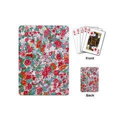 Flower Bloom Blossom Botanical Color Colorful Colour Element Digital Floral Floral Pattern Playing Cards Single Design (mini)