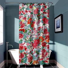 Flower Bloom Blossom Botanical Color Colorful Colour Element Digital Floral Floral Pattern Shower Curtain 36  X 72  (stall) 