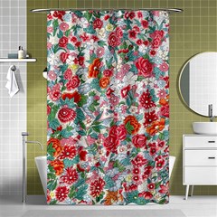 Flower Bloom Blossom Botanical Color Colorful Colour Element Digital Floral Floral Pattern Shower Curtain 48  X 72  (small) 