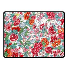 Flower Bloom Blossom Botanical Color Colorful Colour Element Digital Floral Floral Pattern Two Sides Fleece Blanket (small)