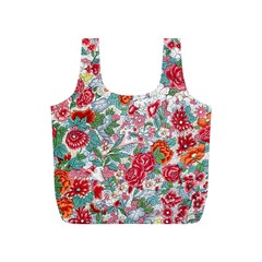 Flower Bloom Blossom Botanical Color Colorful Colour Element Digital Floral Floral Pattern Full Print Recycle Bag (s) by Maspions