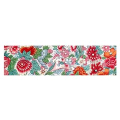 Flower Bloom Blossom Botanical Color Colorful Colour Element Digital Floral Floral Pattern Oblong Satin Scarf (16  X 60 ) by Maspions