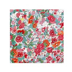 Flower Bloom Blossom Botanical Color Colorful Colour Element Digital Floral Floral Pattern Square Satin Scarf (30  X 30 ) by Maspions