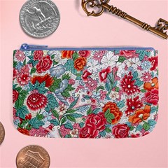 Flower Bloom Blossom Botanical Color Colorful Colour Element Digital Floral Floral Pattern Large Coin Purse