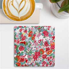 Flower Bloom Blossom Botanical Color Colorful Colour Element Digital Floral Floral Pattern Uv Print Square Tile Coaster  by Maspions